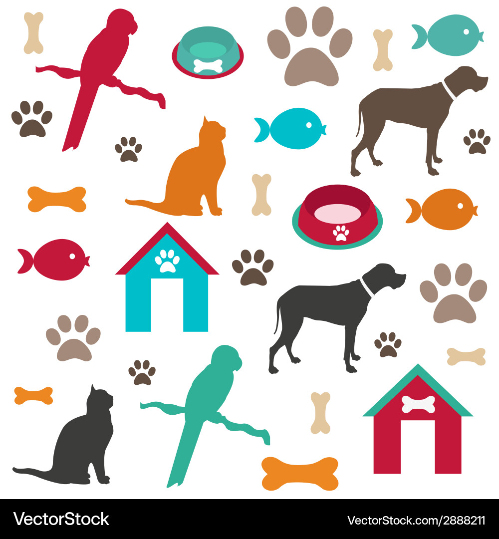 Pet Animal Paw Print Pattern vector image
