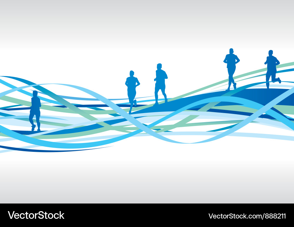 Running Spirals - Abstract Motion Vector Image
