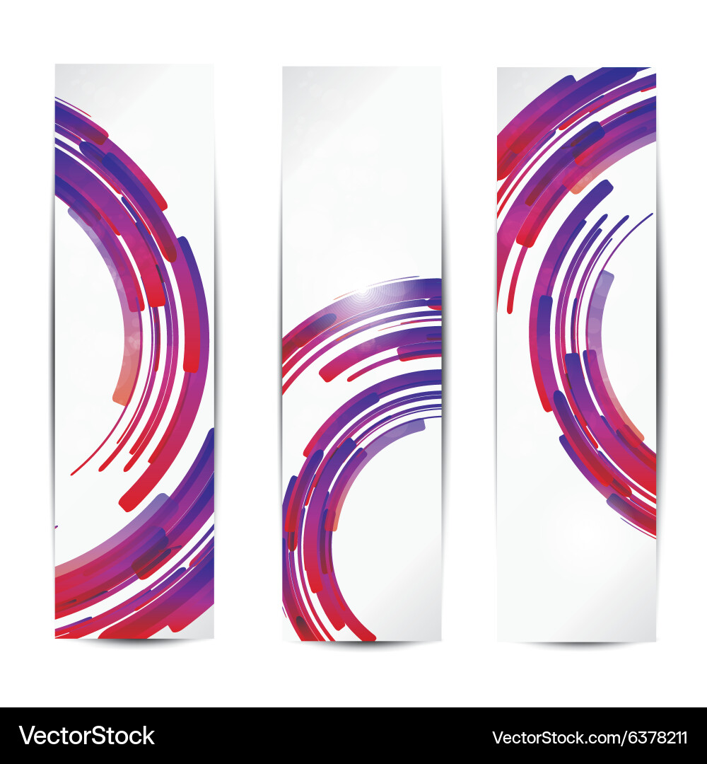 Set of abstract colorful web headers and cards Vector Image