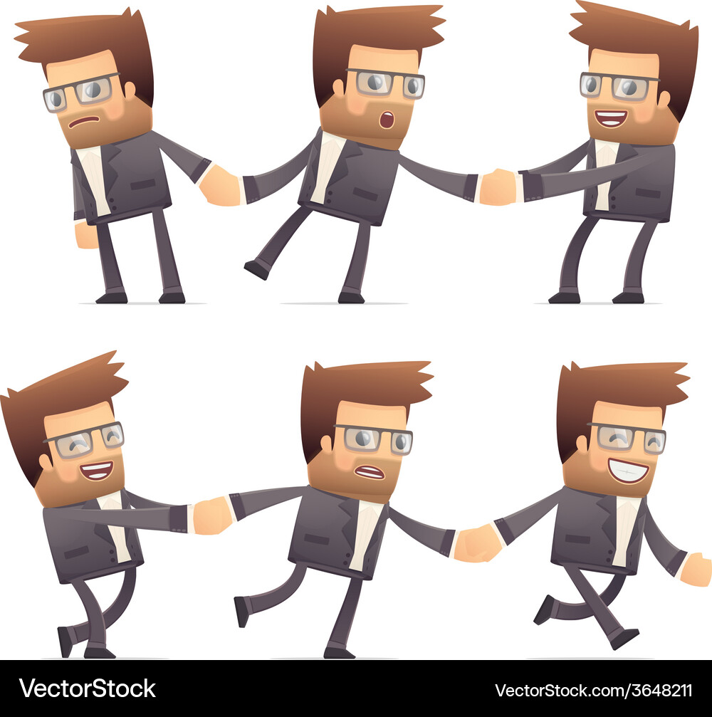 Set of director character in different poses Vector Image