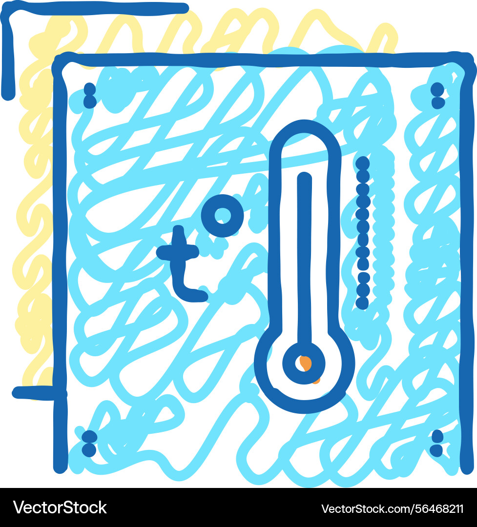 Temperature preserving layer icon doodle Vector Image