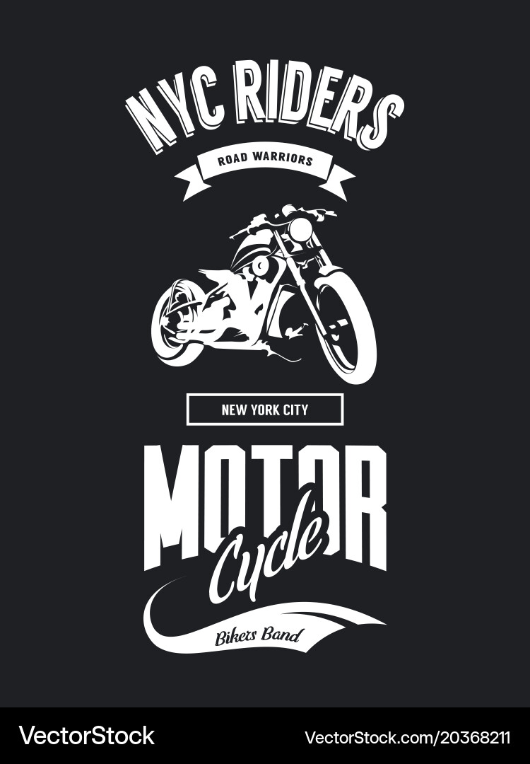 Vintage bikers club t-shirt logo Vector Image