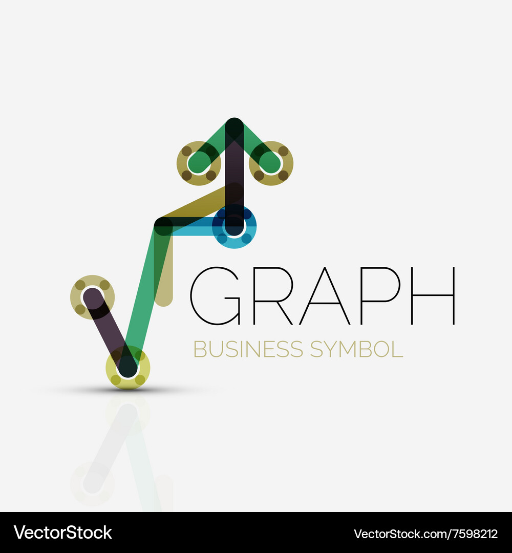 Abstract logo idea linear chart or graph Vector Image