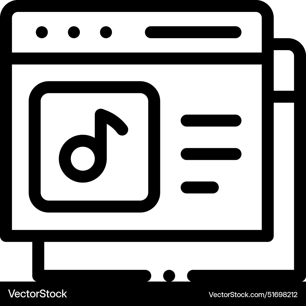 Browser icon thin linear style design isolated Browser icon thin linear style design isolated Vector Image
