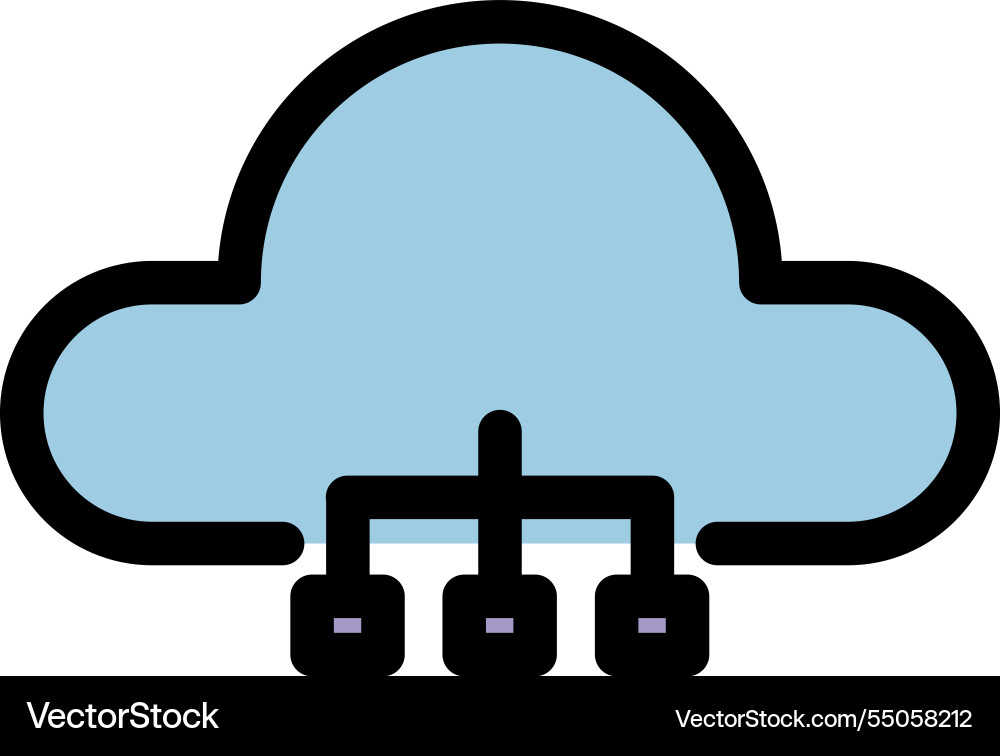 Cloud computing symbol Cloud computing symbol vector image
