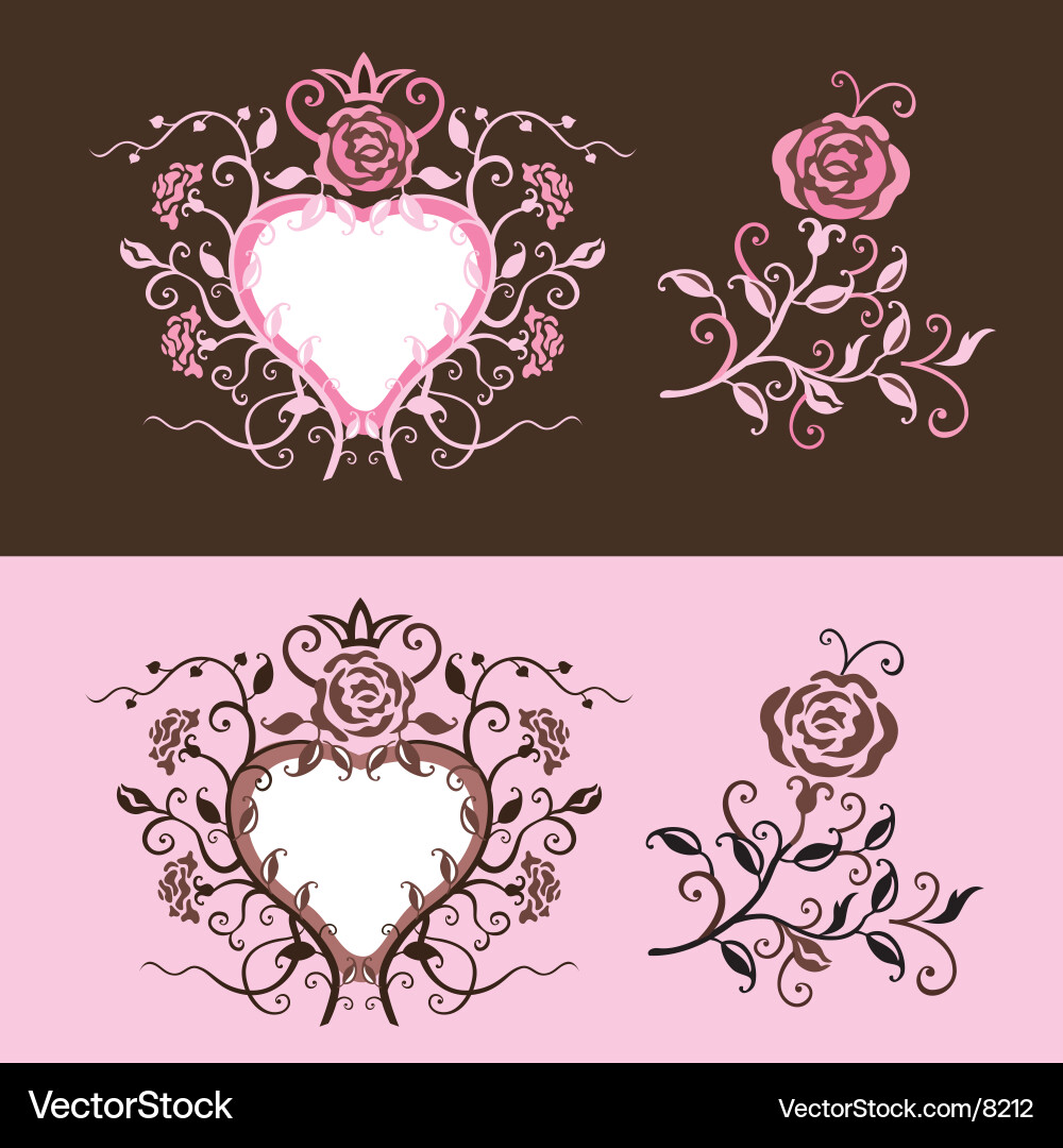 Heart of roses Royalty Free Vector Image - VectorStock