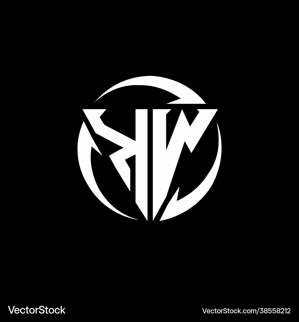 KW Monogram Logo Template – Royalty-Free Vector | VectorStock, image size:1000x1075