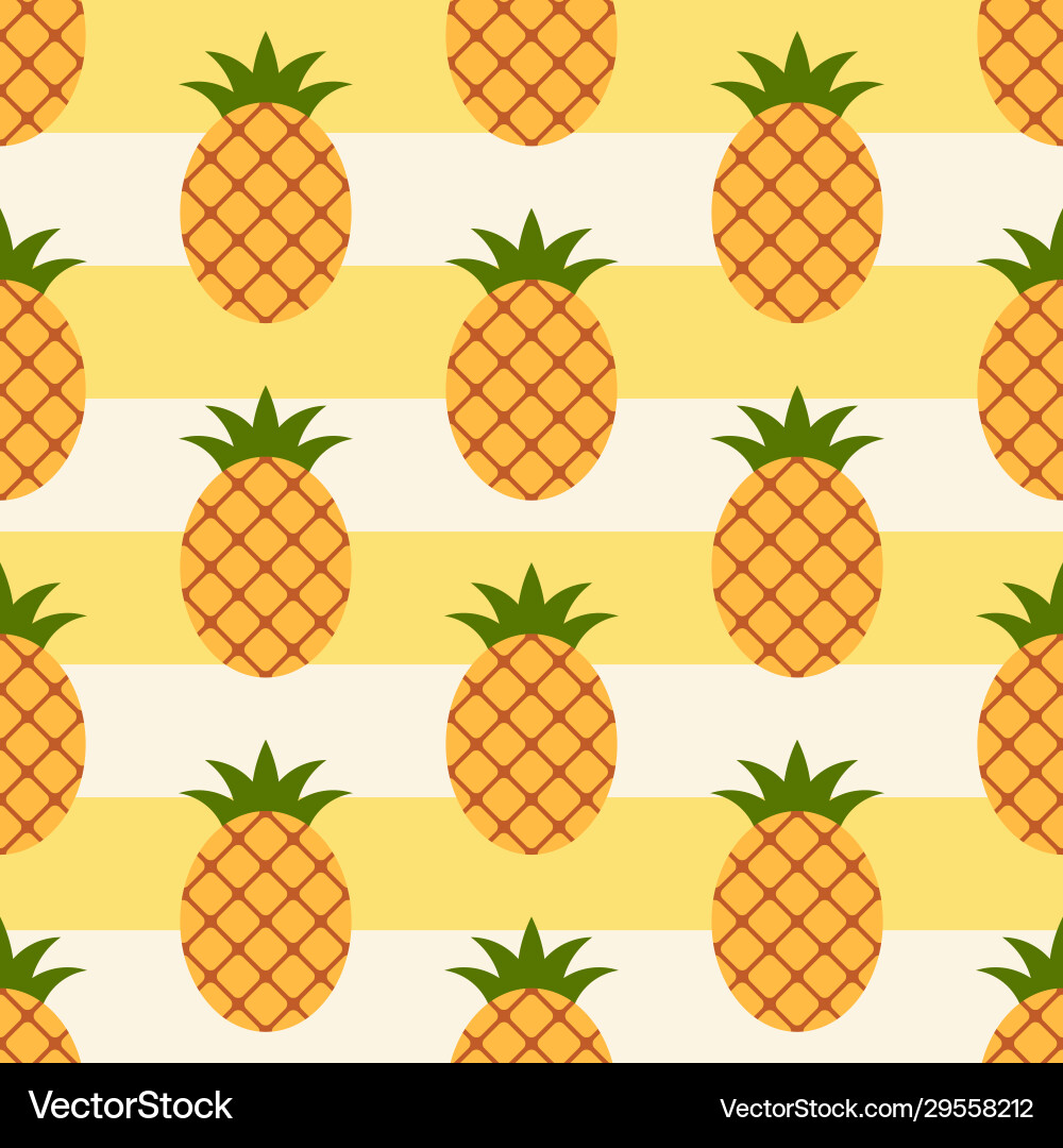 Pineapple Pattern Background Vector Image