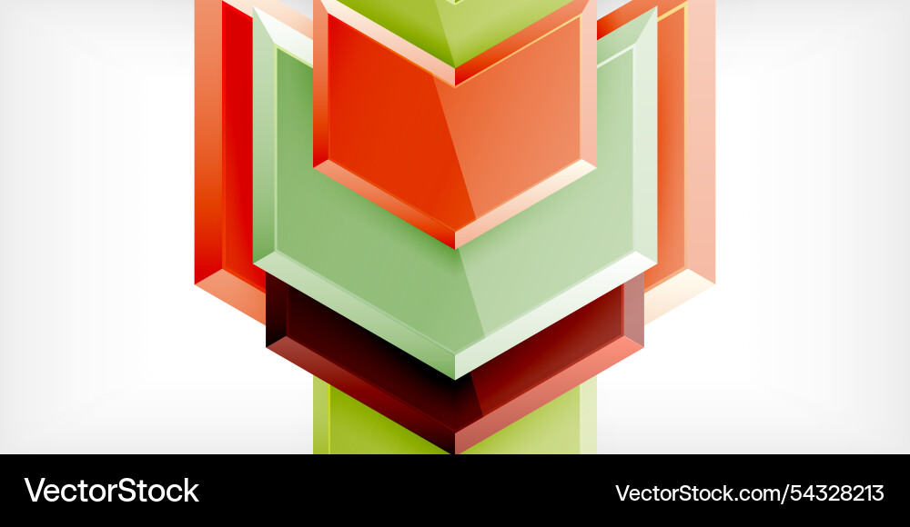 3d arrow techno design template 3d arrow techno design template vector image