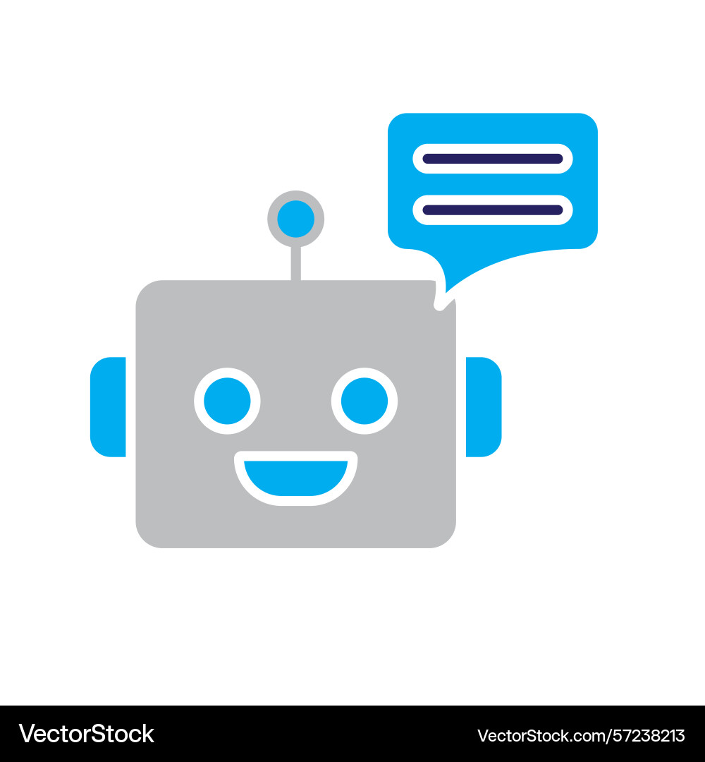 Automation icon ai chatbot symbol robot face vector image
