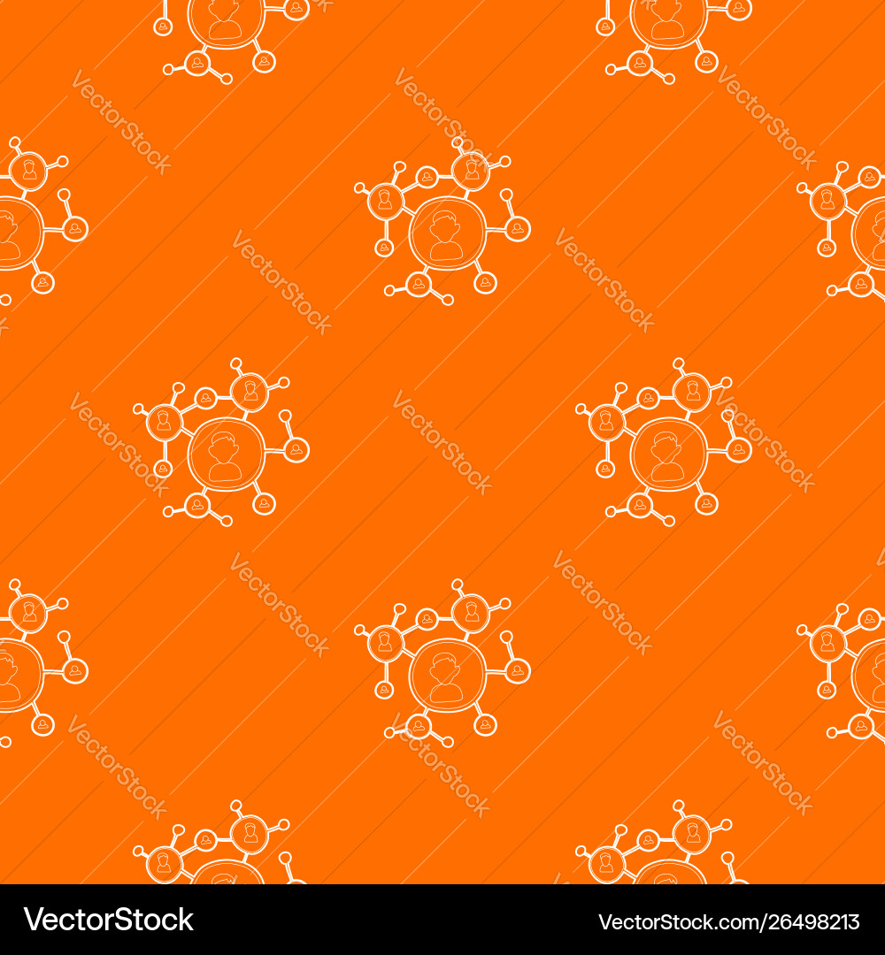Connection pattern orange Connection pattern orange vector image