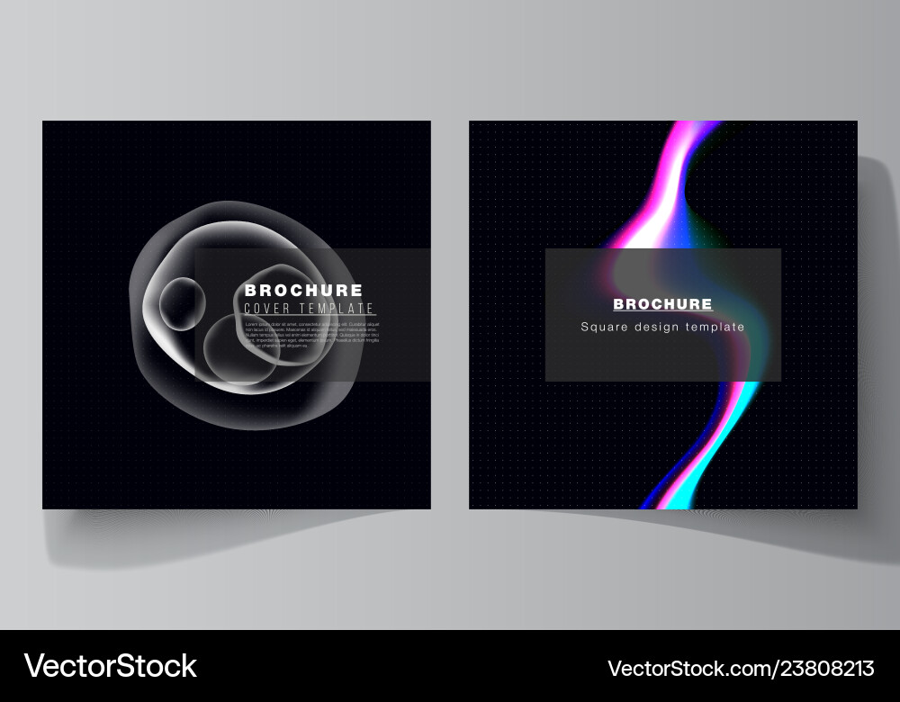 Layout of two square format covers Layout of two square format covers vector image