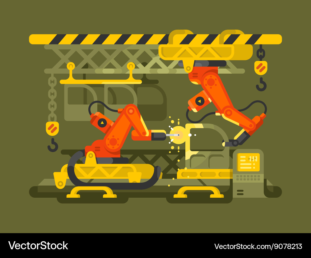 Robotic Production Automation vector image