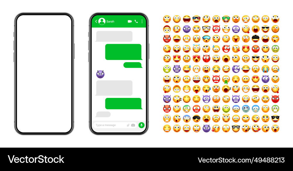 Smartphone messaging app user interface design Smartphone messaging app user interface design vector image