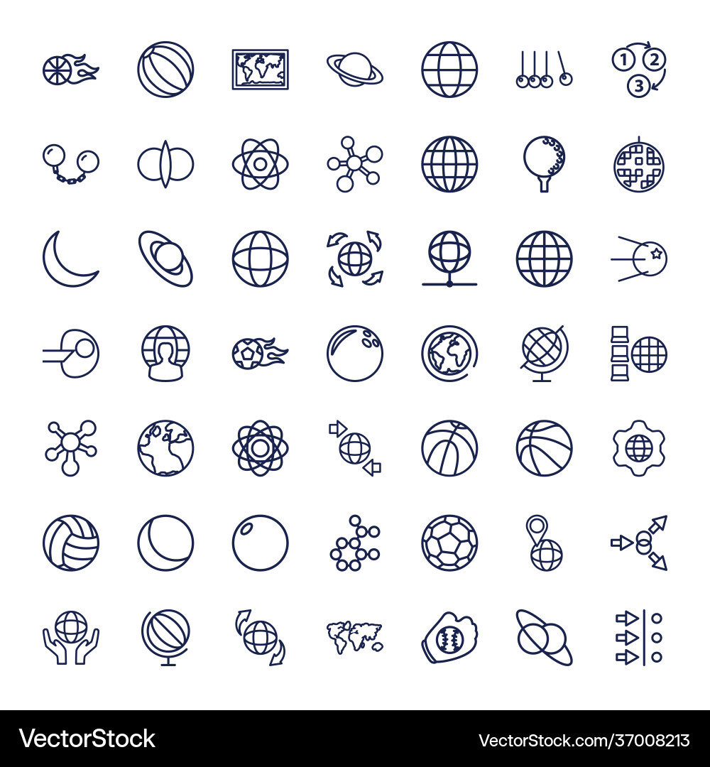 Sphere icons Royalty Free Vector Image - VectorStock