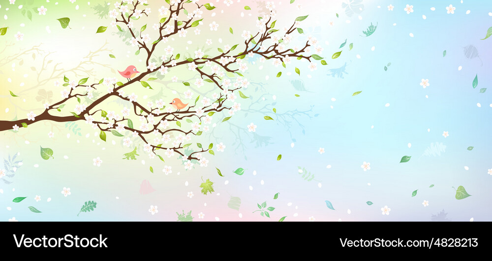 Spring tree background Vector Image