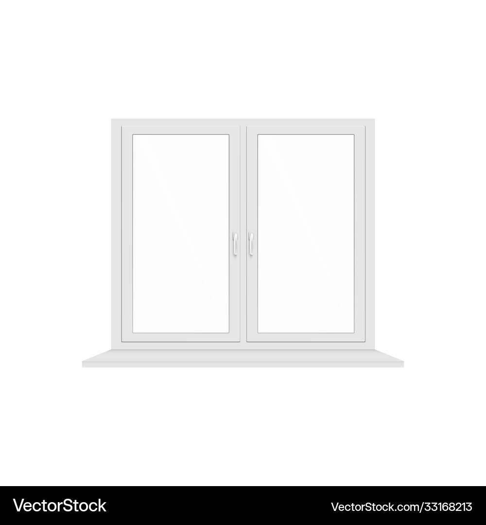 Window white plastic modern frame realistic – Lizenzfreie Vektorgrafik |  VectorStock, image size:1000x1080