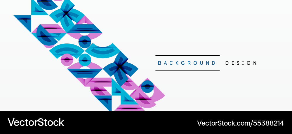 Abstract geometric background with shapes vector image