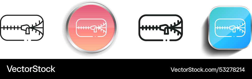 Cover icon thin linear regular and button style vector image