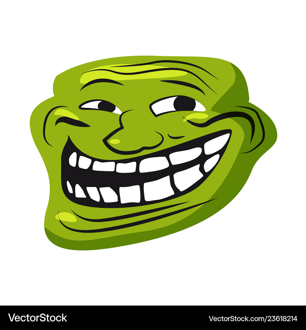 Internet troll meme character face – Royalty-Free Vector | VectorStock, image size:1000x1080