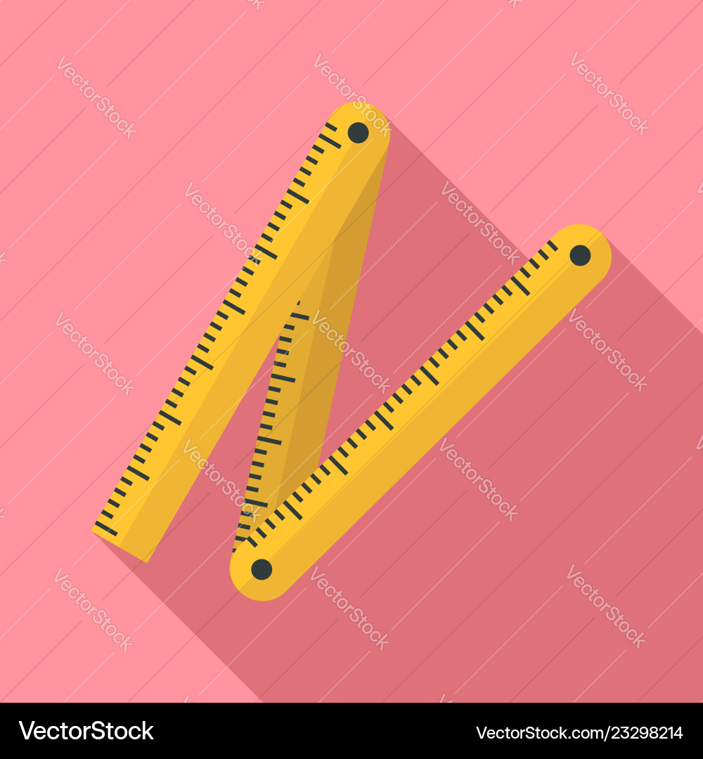Measurement construct ruler icon flat style Measurement construct ruler icon flat style vector image