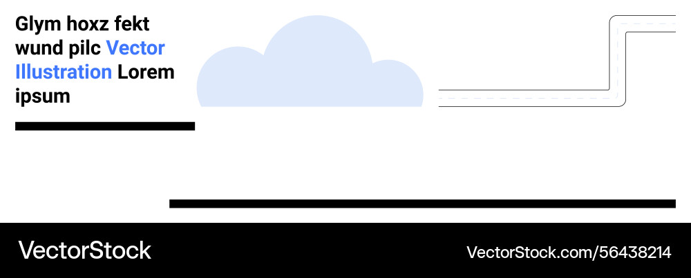Minimalistic cloud design with bold text Minimalistic cloud design with bold text vector image