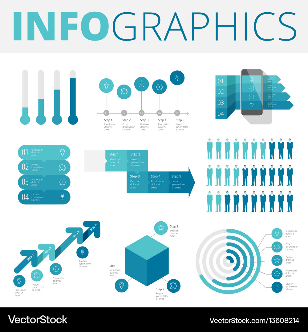 Modern Data Visualizations Vector Image