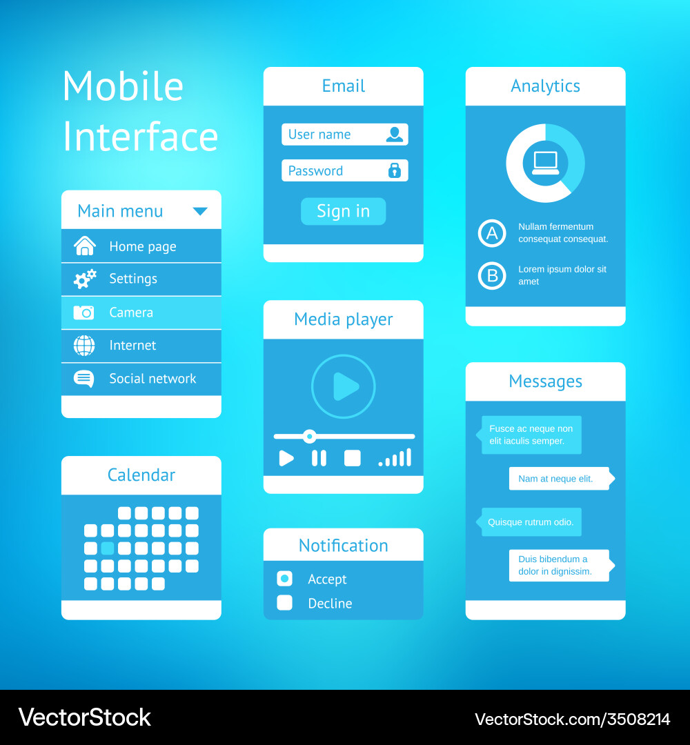 Modern UI Template vector image