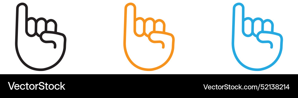 Pinky finger logo set collection for web app ui Vector Image