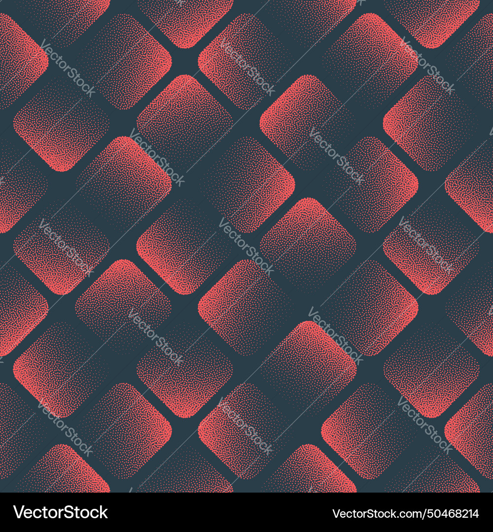 Rounded square tilted grid seamless pattern trend vector image