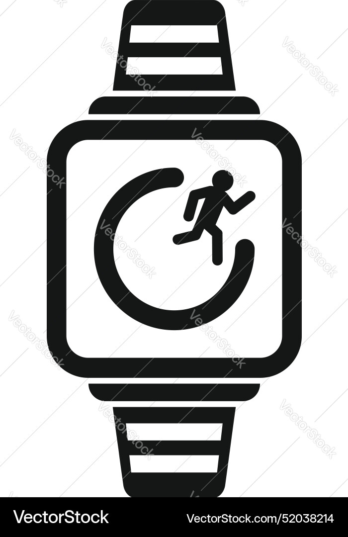 Running app icon showing jogging activity tracker Running app icon showing jogging activity tracker vector image