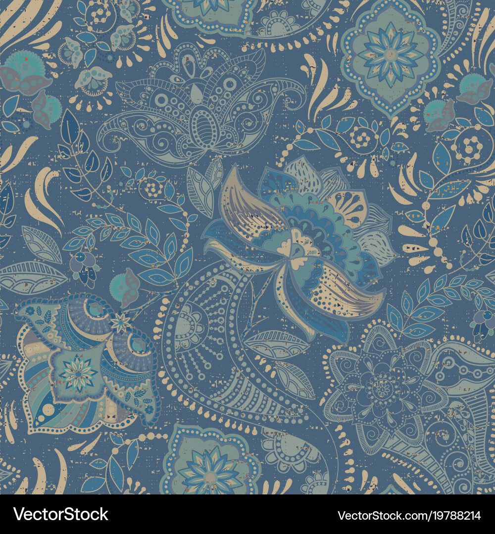 Seamless pattern with decorative elements vector image