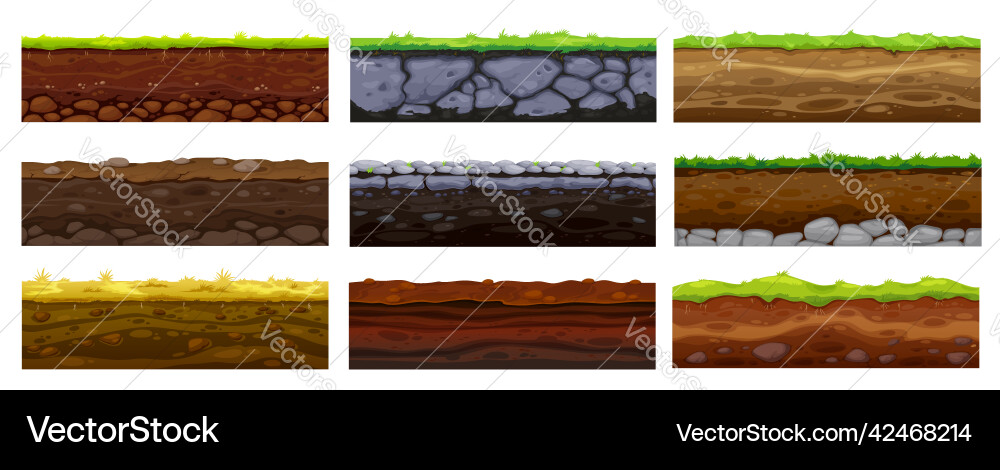 Soil Layer Game Levels vector image
