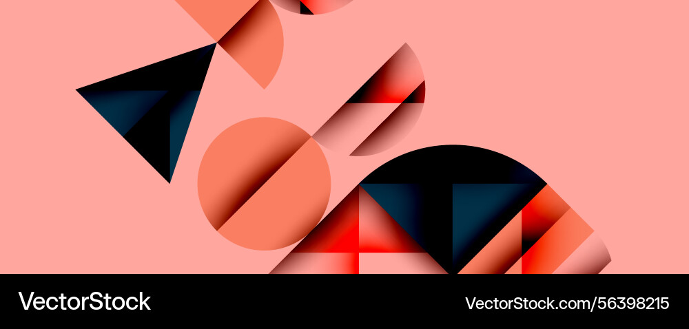 Abstract geometric shapes overlap creating Vector Image
