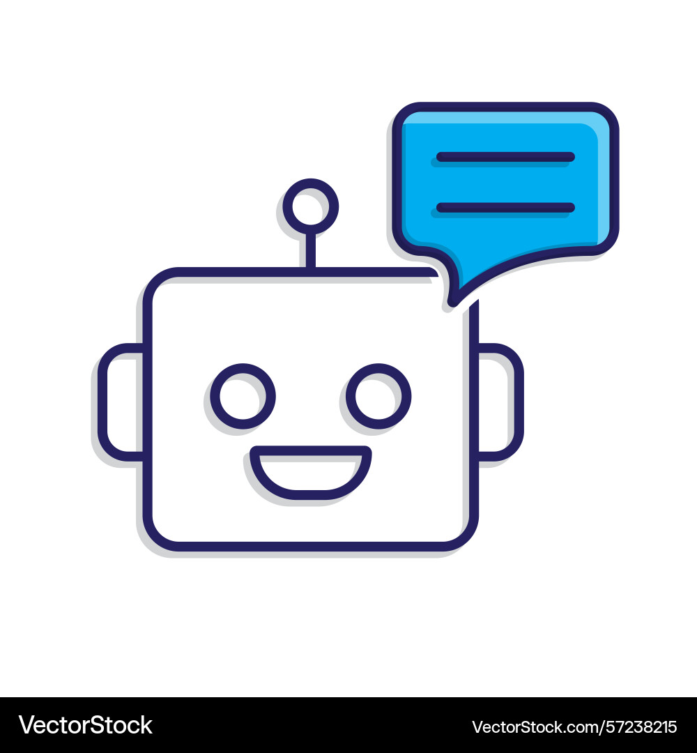 Automation icon ai chatbot symbol robot face Automation icon ai chatbot symbol robot face vector image