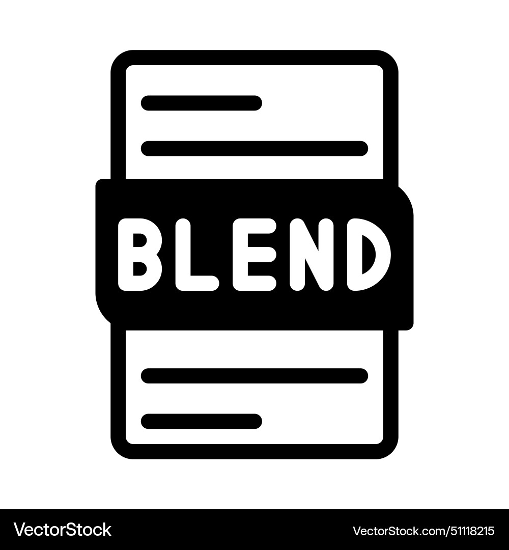 Blend file type icon files document graphic Blend file type icon files document graphic vector image
