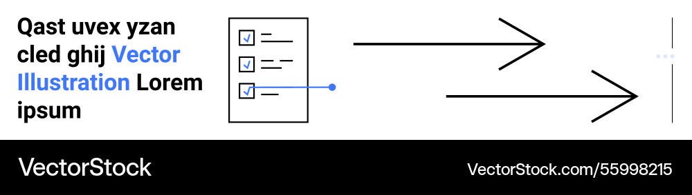 Checkliste und Pfeile die Workflow oder Task darstellen Checkliste und Pfeile die Workflow oder Task darstellen vektorbild