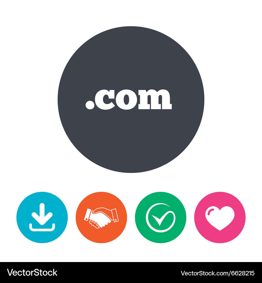 Domain com sign icon top-level internet Vector Image