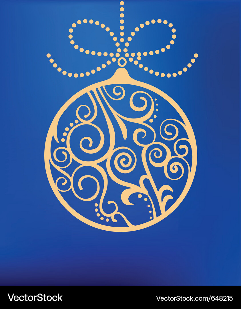 Golden Neujahr Ornament Vektorbild
