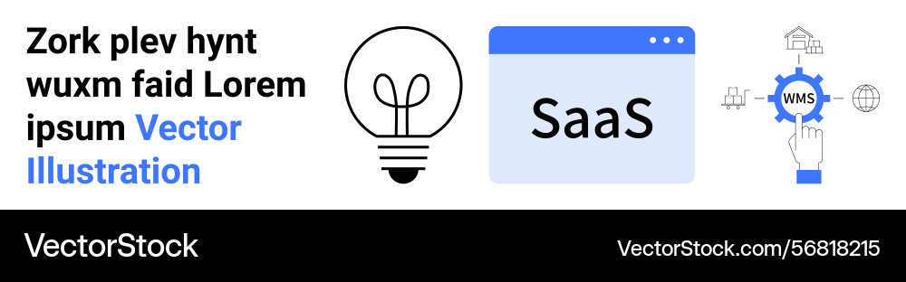 Light bulb saas interface and workflow Light bulb saas interface and workflow vector image