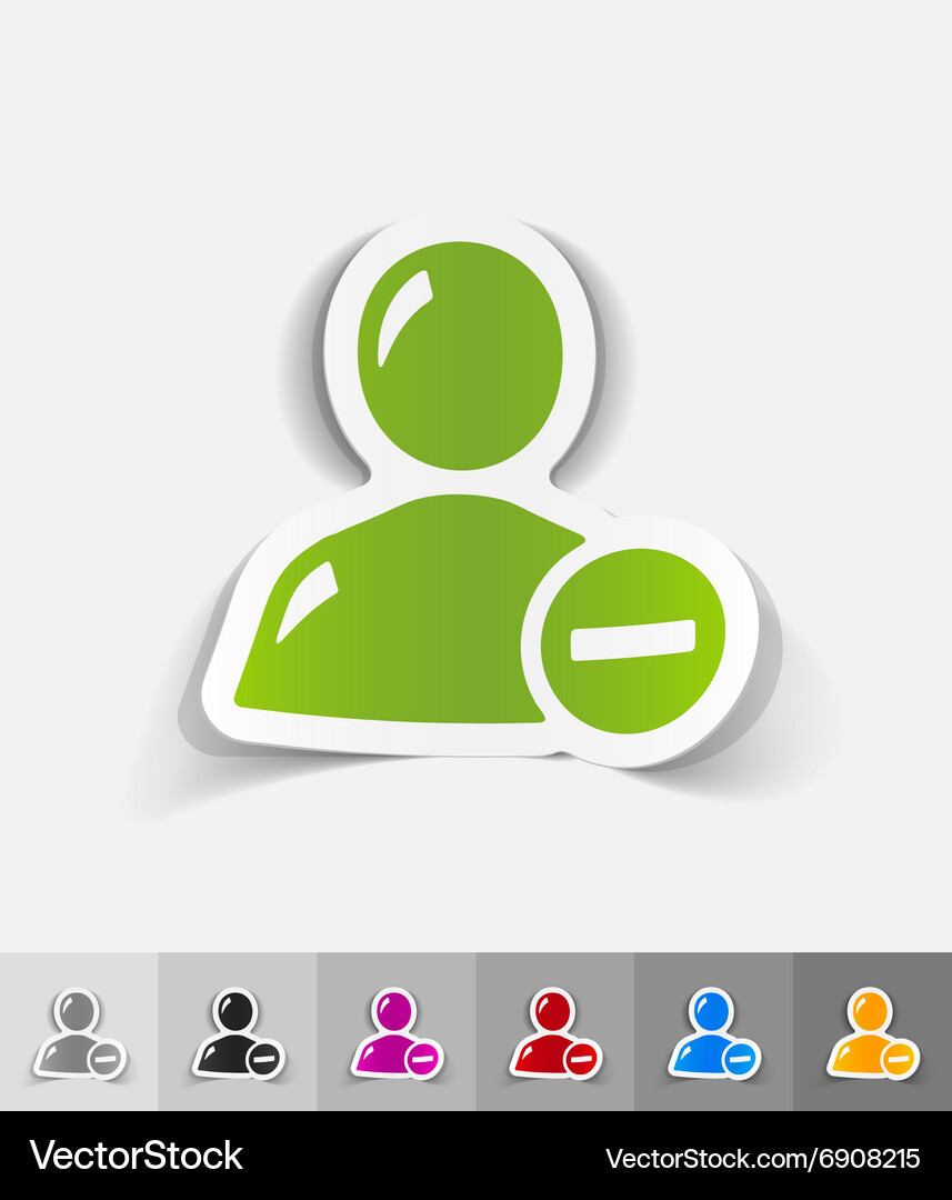 Realistic design element remove contact Vector Image