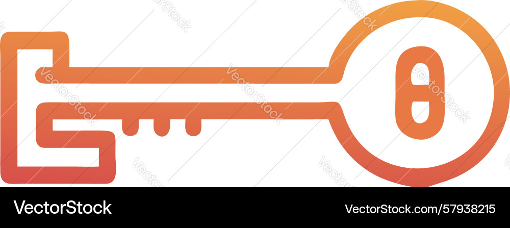 Secure access key with padlock digital security vector image