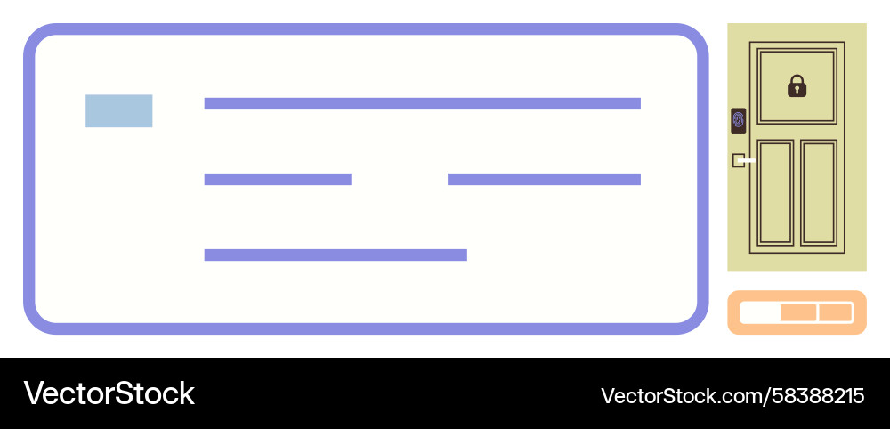 Secure Login Screen with Digital Lock Vector Image