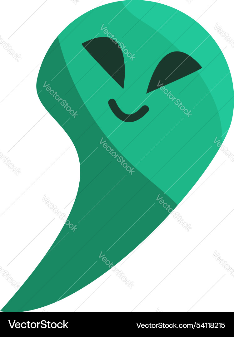 Smiling alien cosmos element Smiling alien cosmos element vector image