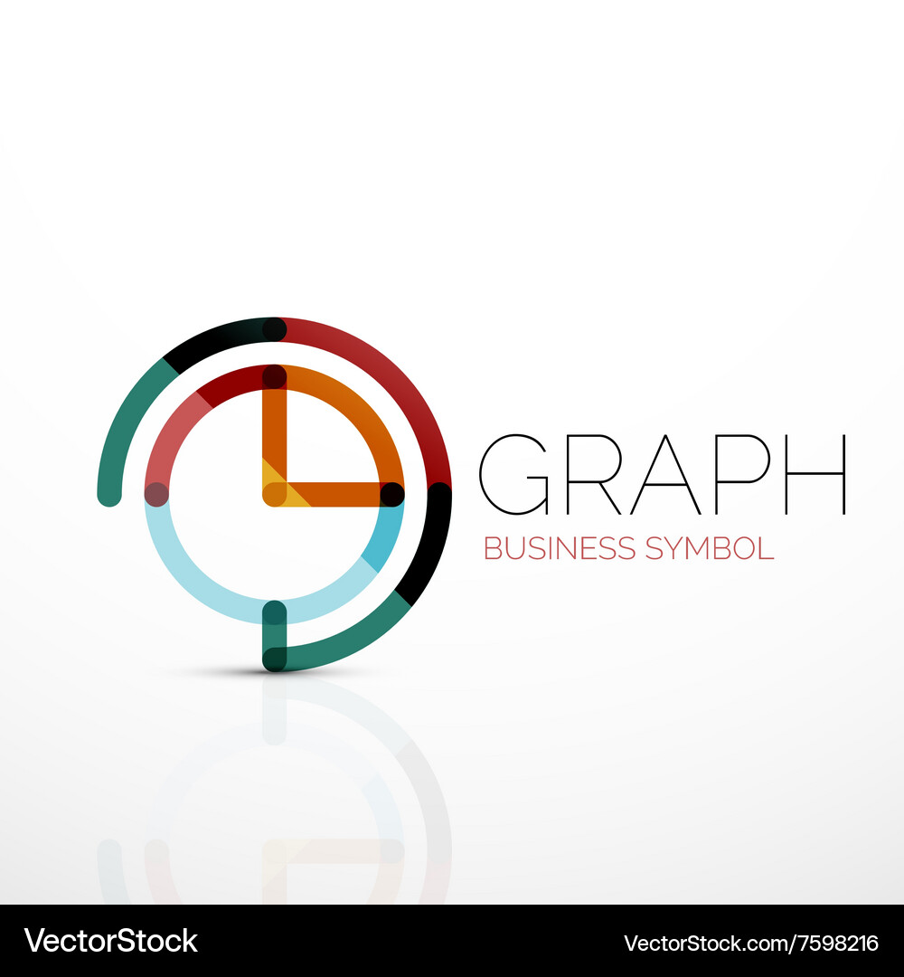 Abstract logo idea linear chart or graph Vector Image