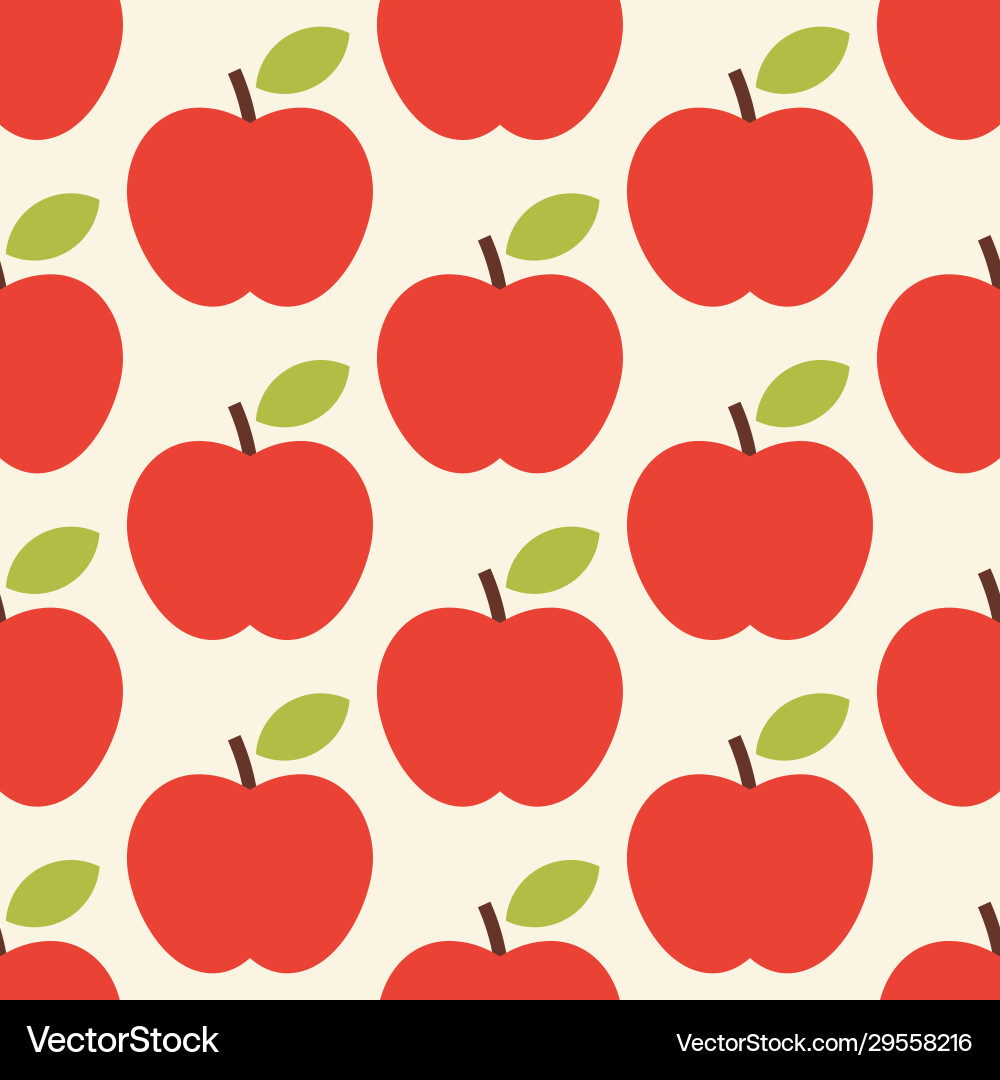 Apple Pattern Background Vector Image