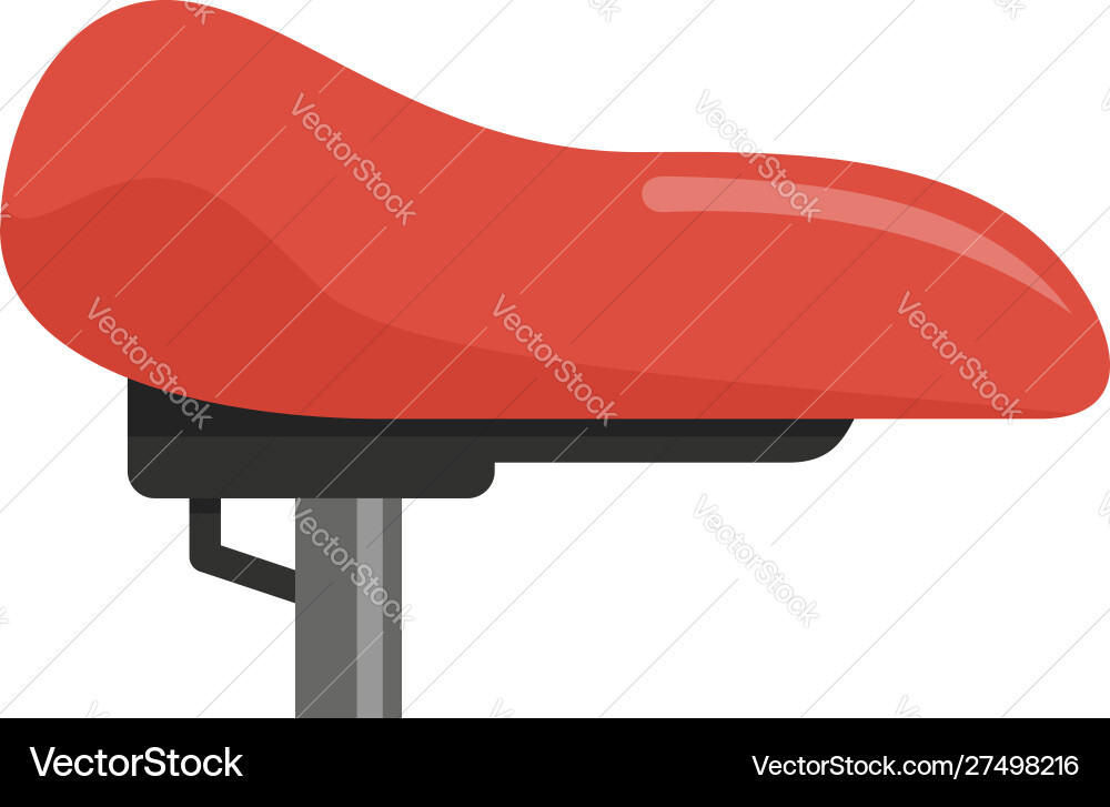 Bike seat icon flat style Royalty Free Vector Image