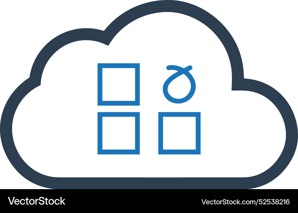 Cloud storage icon symbol image of the hosting Cloud storage icon symbol image of the hosting vector image