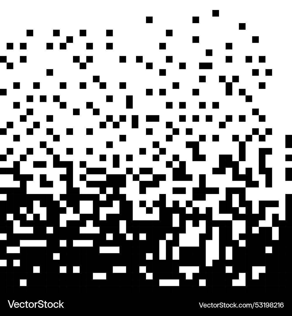 Dissolve pixel disperse blocks dust fragment Dissolve pixel disperse blocks dust fragment Vector Image