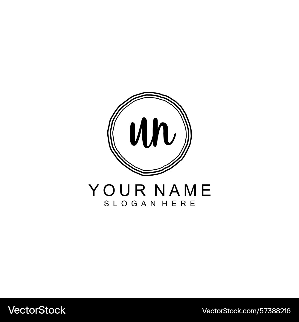 Elegant un initial logo collection with modern Vector Image